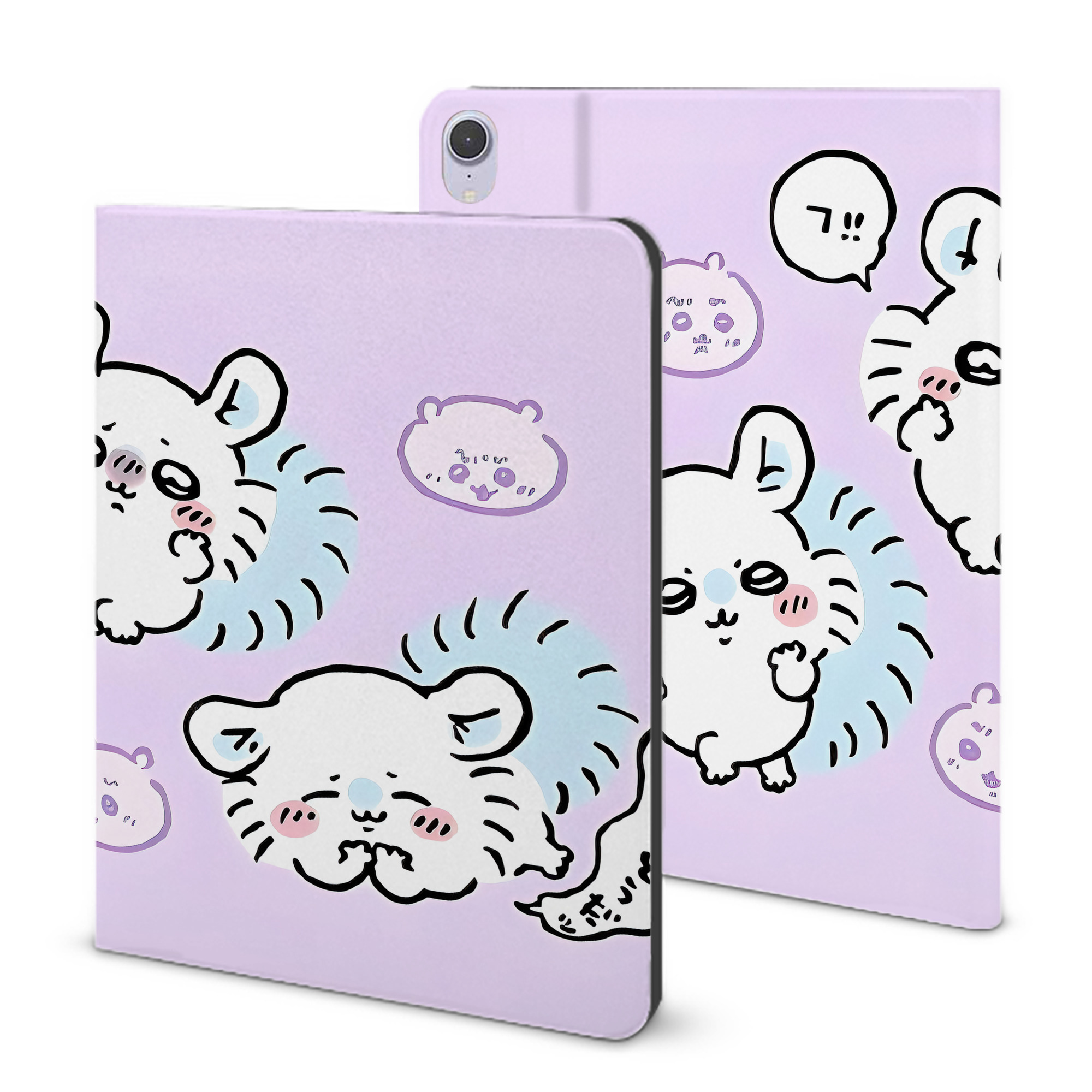 （画像用） ちいかわ Chii-kawa IPad ケース ブック型 PUレザー TPU 耐衝撃 軽量 薄型 ペン収納なし 全面保護 IPad 各モデル対応